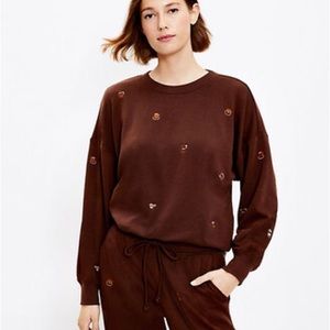 Lou & Grey brown coffee sweatsuit